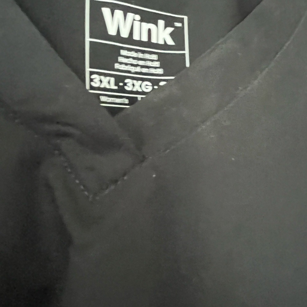 Wink Black V-Neck Medical Scrub Top